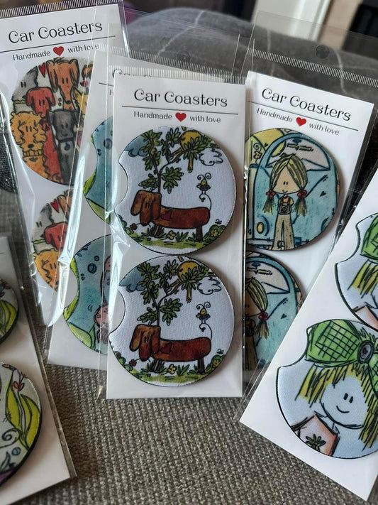 Rubber Car Cup Coasters